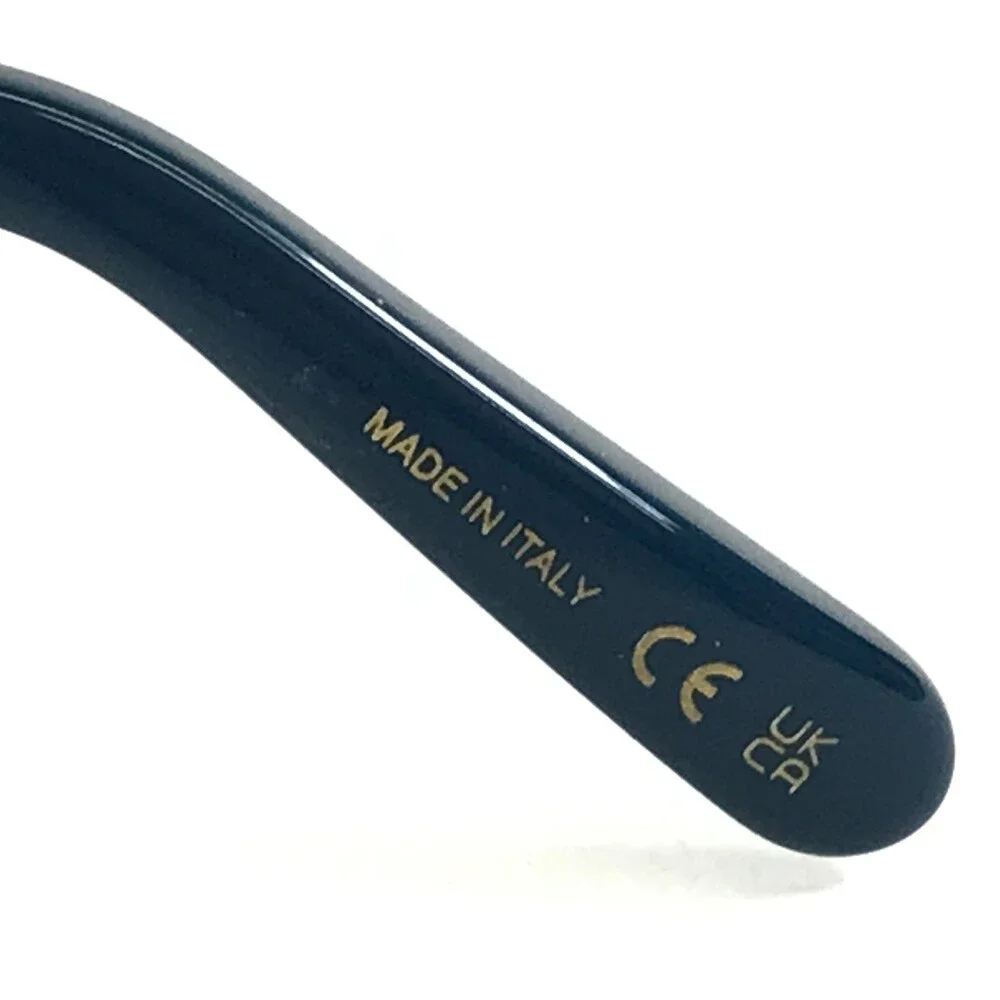Pomellato Eyeglasses Frames PM0121O 004 Shiny Blue Butterfly Full Rim 52-19-140